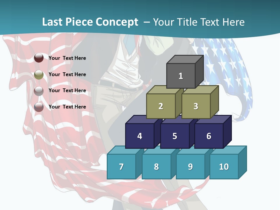 A Couple Of People With An American Flag On Them PowerPoint Template