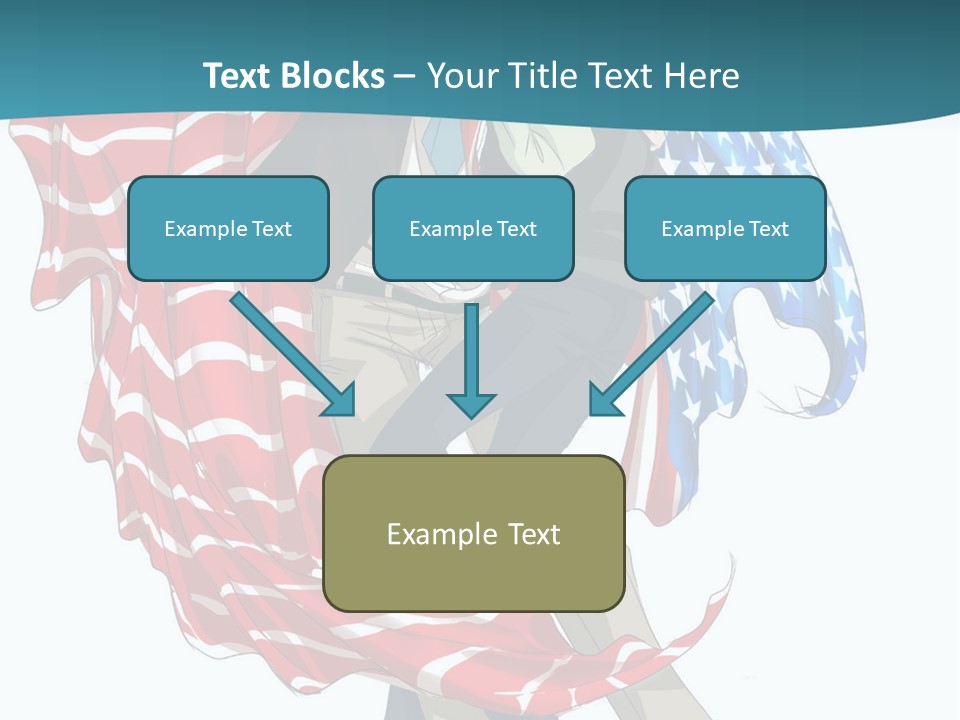 A Couple Of People With An American Flag On Them PowerPoint Template