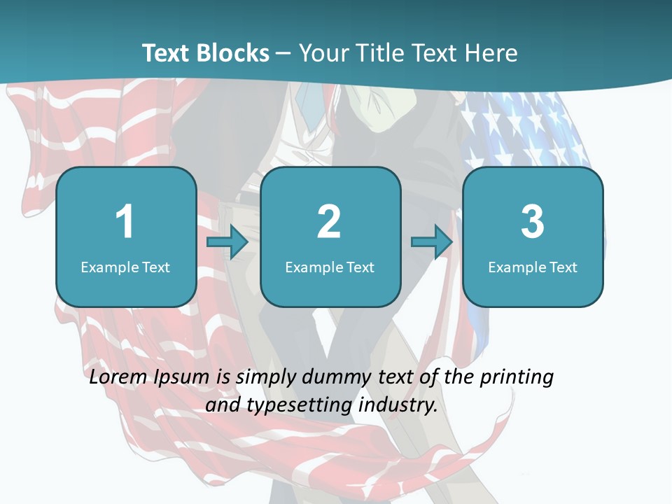 A Couple Of People With An American Flag On Them PowerPoint Template