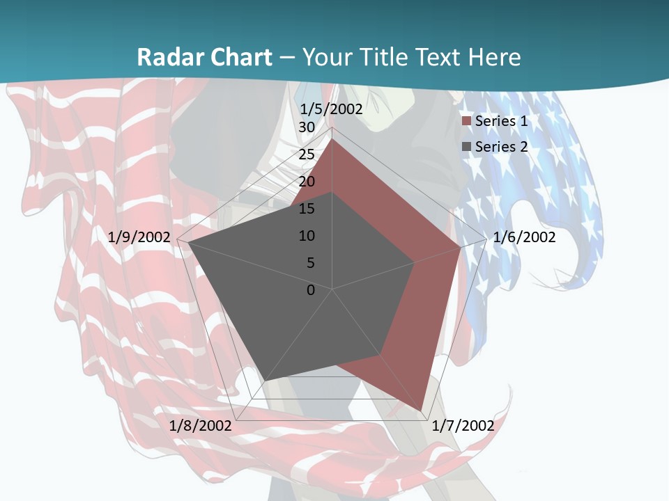 A Couple Of People With An American Flag On Them PowerPoint Template