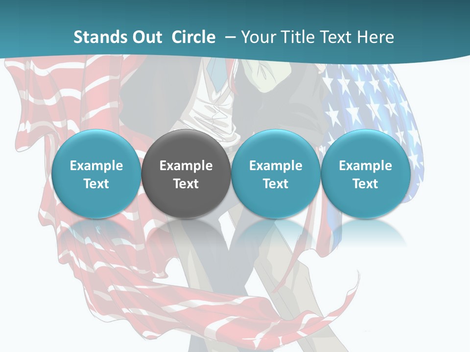 A Couple Of People With An American Flag On Them PowerPoint Template