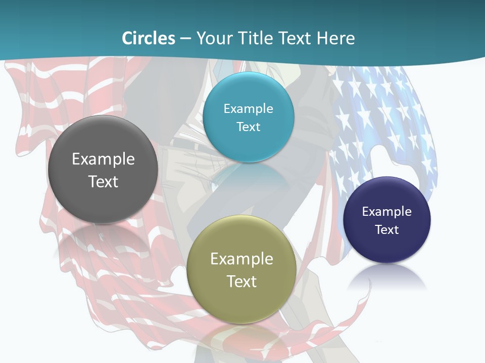 A Couple Of People With An American Flag On Them PowerPoint Template