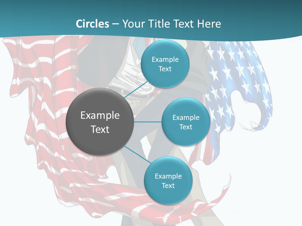 A Couple Of People With An American Flag On Them PowerPoint Template