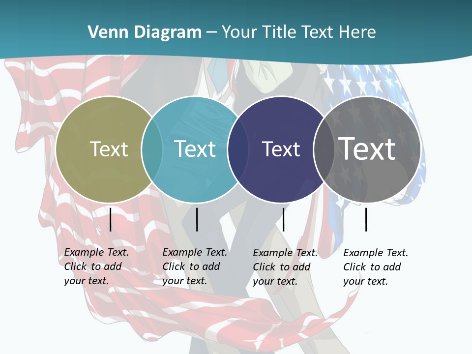 A Couple Of People With An American Flag On Them PowerPoint Template