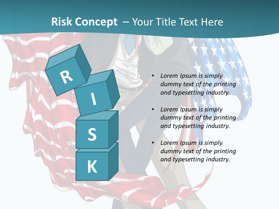 A Couple Of People With An American Flag On Them PowerPoint Template