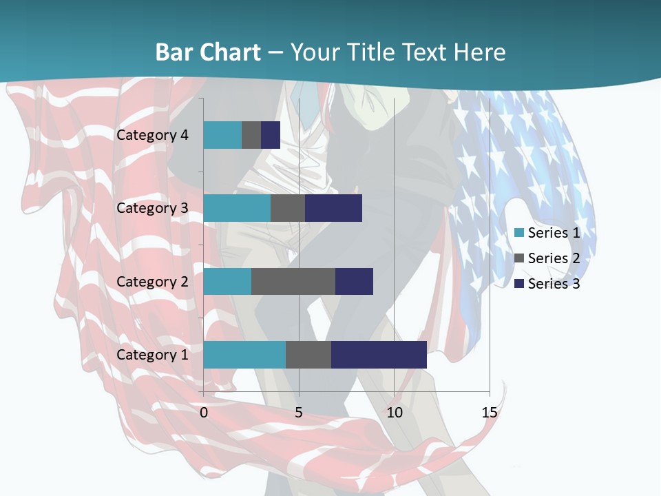 A Couple Of People With An American Flag On Them PowerPoint Template