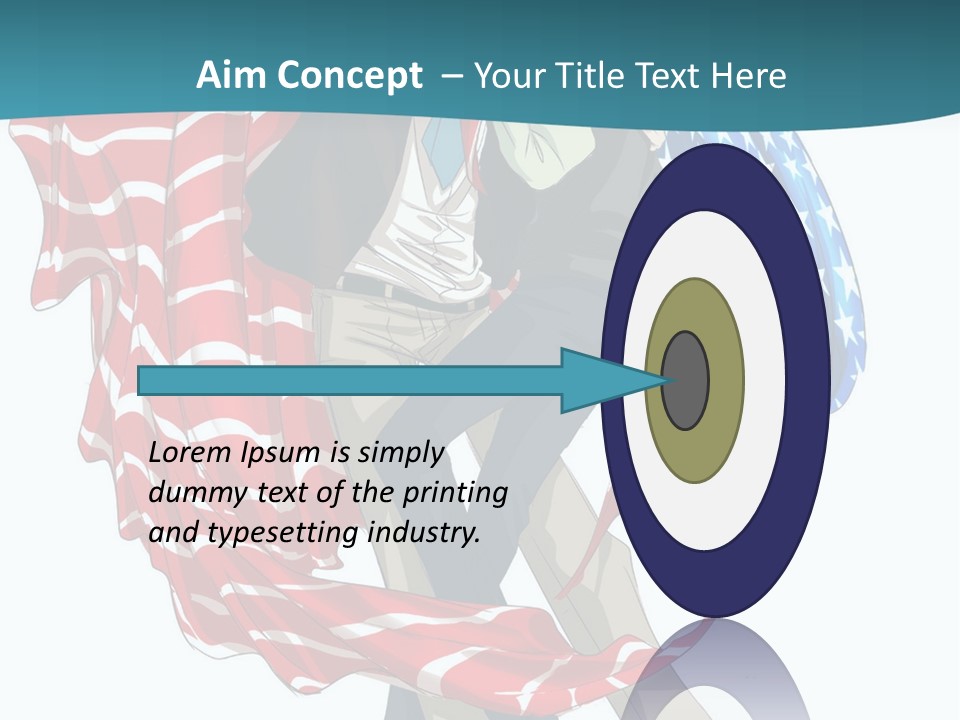 A Couple Of People With An American Flag On Them PowerPoint Template