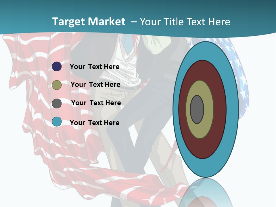 A Couple Of People With An American Flag On Them PowerPoint Template