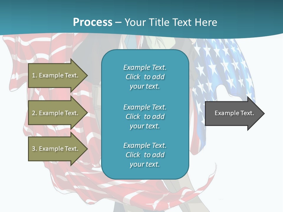A Couple Of People With An American Flag On Them PowerPoint Template