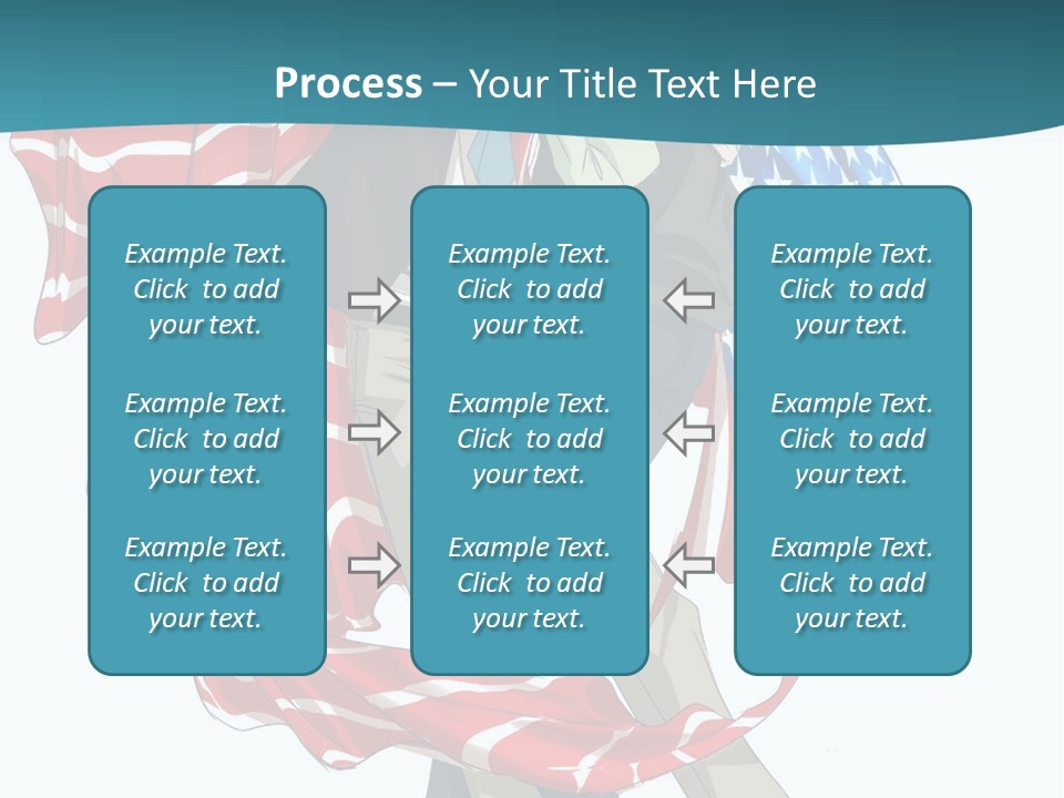 A Couple Of People With An American Flag On Them PowerPoint Template