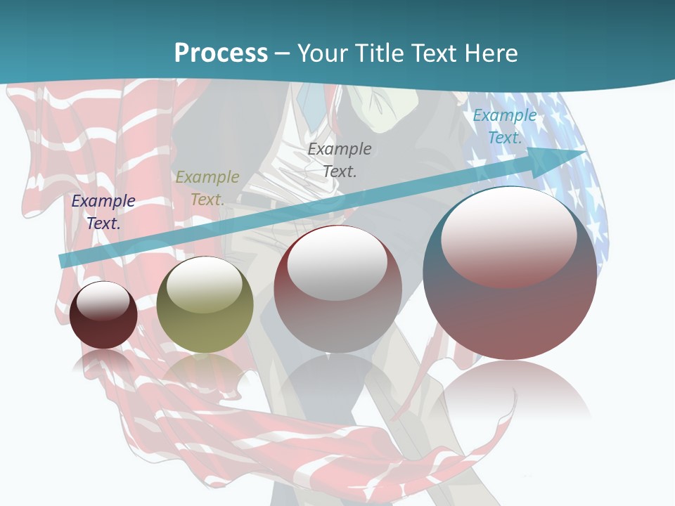 A Couple Of People With An American Flag On Them PowerPoint Template