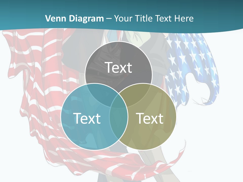 A Couple Of People With An American Flag On Them PowerPoint Template