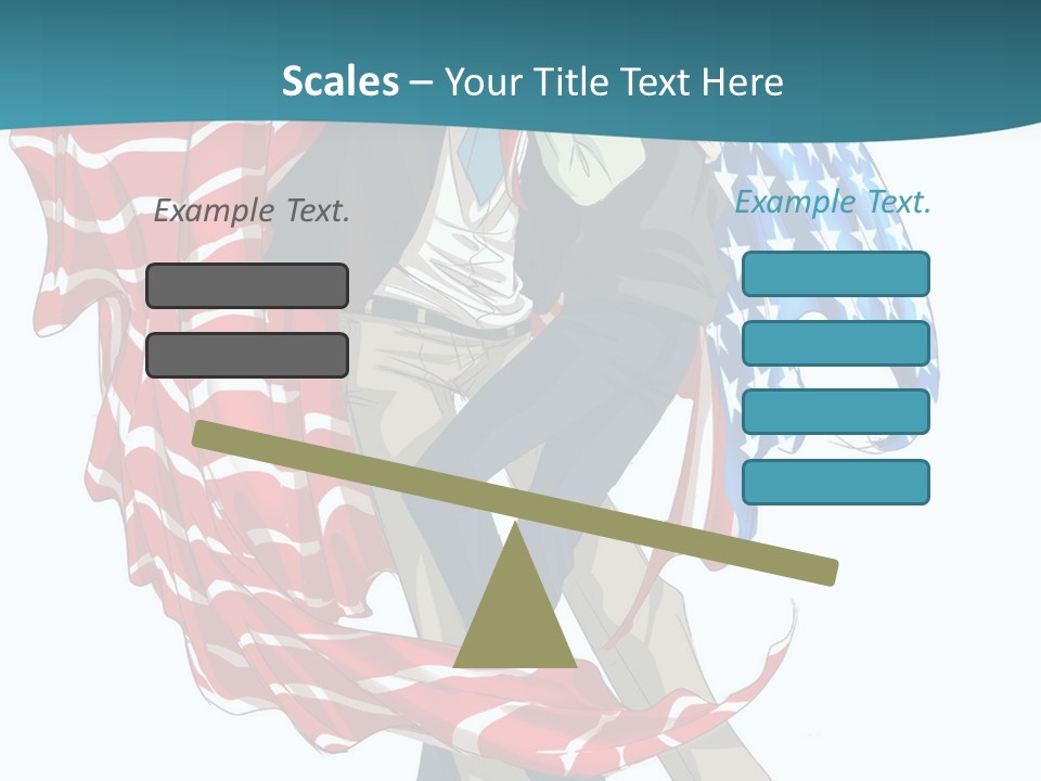 A Couple Of People With An American Flag On Them PowerPoint Template