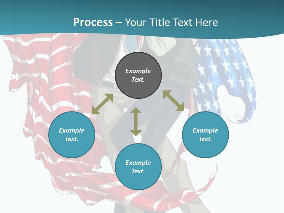 A Couple Of People With An American Flag On Them PowerPoint Template