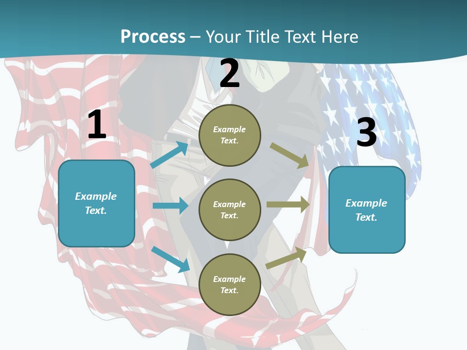 A Couple Of People With An American Flag On Them PowerPoint Template