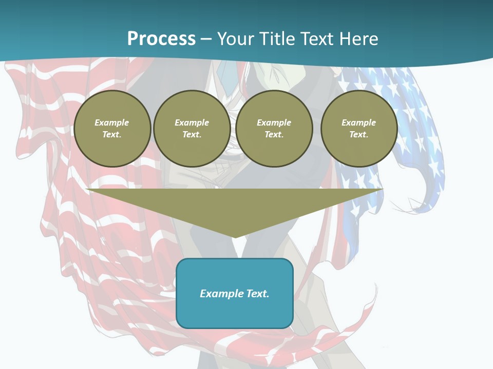 A Couple Of People With An American Flag On Them PowerPoint Template