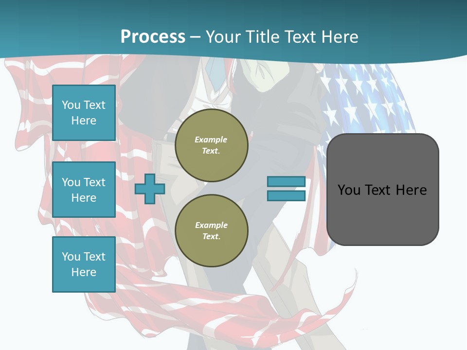 A Couple Of People With An American Flag On Them PowerPoint Template