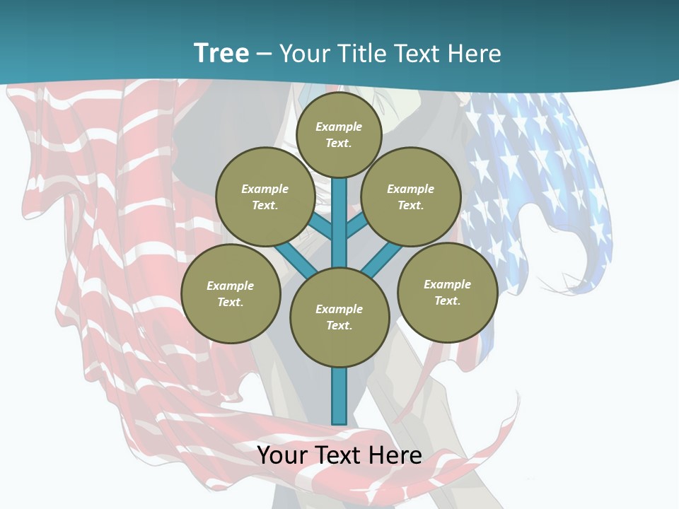 A Couple Of People With An American Flag On Them PowerPoint Template