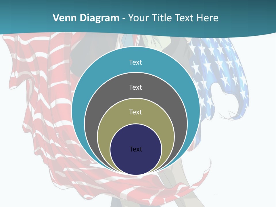 A Couple Of People With An American Flag On Them PowerPoint Template