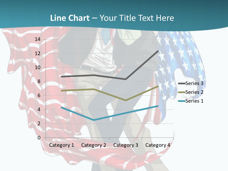 A Couple Of People With An American Flag On Them PowerPoint Template