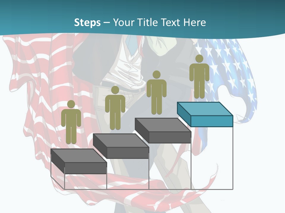 A Couple Of People With An American Flag On Them PowerPoint Template