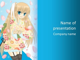 A Girl With A Gun In Her Hand Powerpoint Template PowerPoint Template