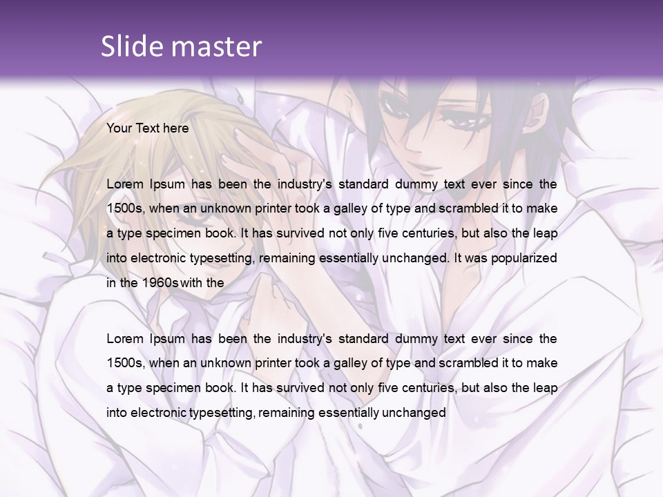 A Couple Of People Laying In Bed Together PowerPoint Template