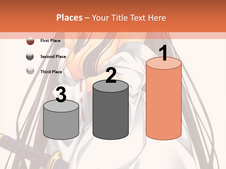 A Woman In A White Dress Holding A Sword PowerPoint Template