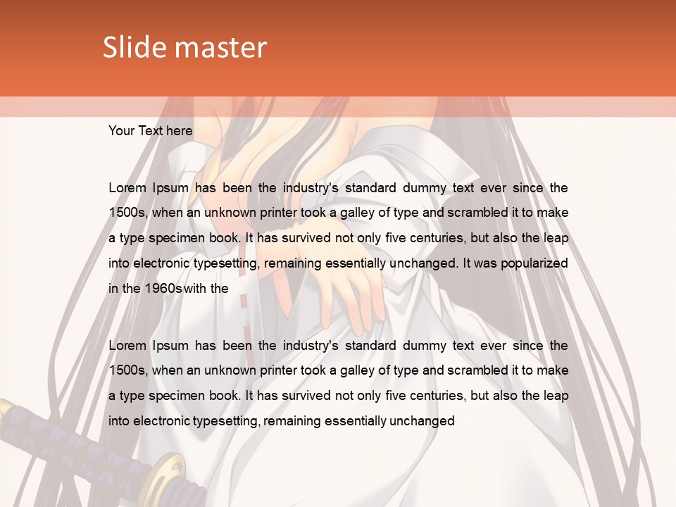 A Woman In A White Dress Holding A Sword PowerPoint Template