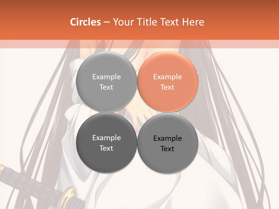 A Woman In A White Dress Holding A Sword PowerPoint Template