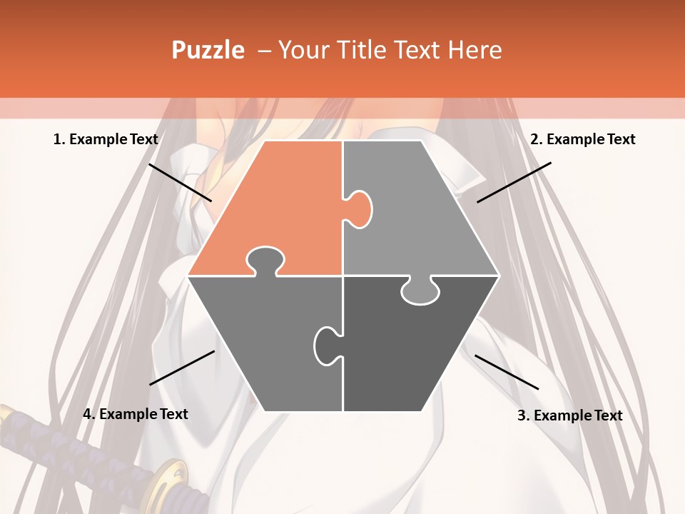 A Woman In A White Dress Holding A Sword PowerPoint Template