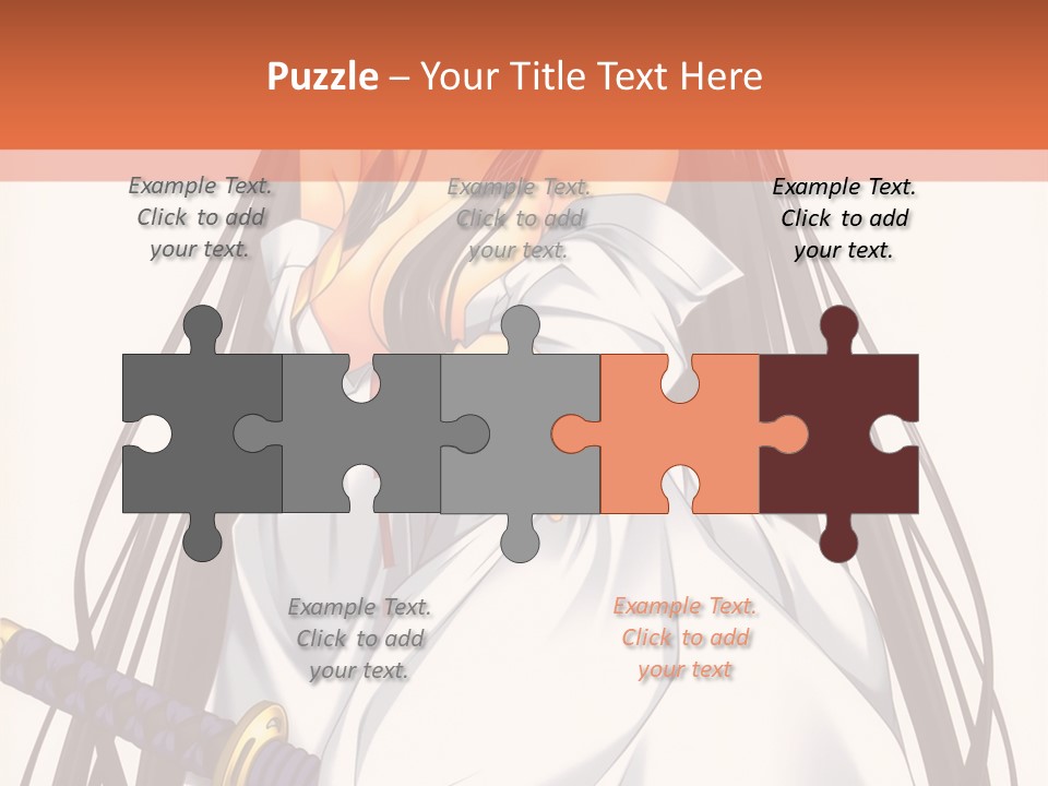 A Woman In A White Dress Holding A Sword PowerPoint Template