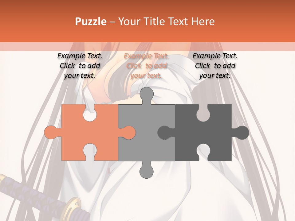 A Woman In A White Dress Holding A Sword PowerPoint Template