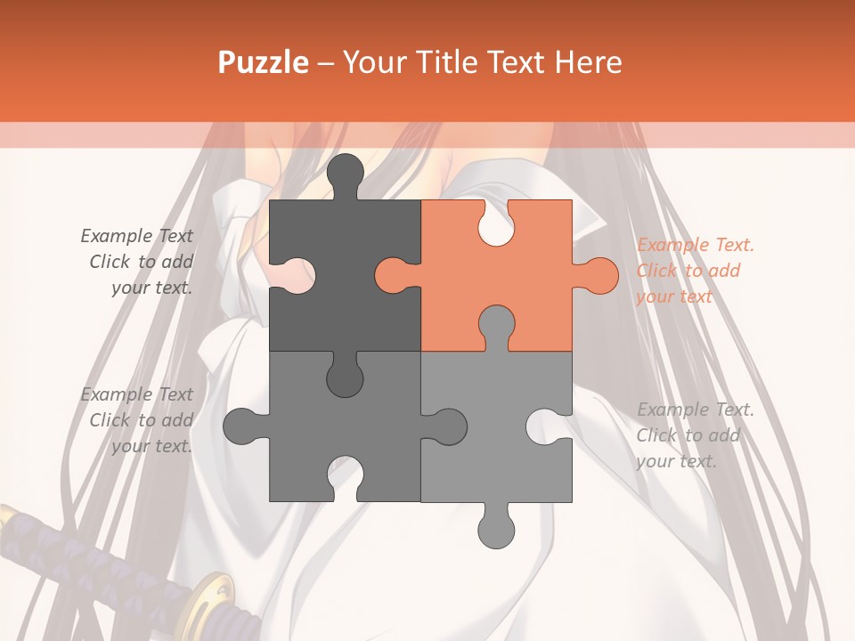 A Woman In A White Dress Holding A Sword PowerPoint Template