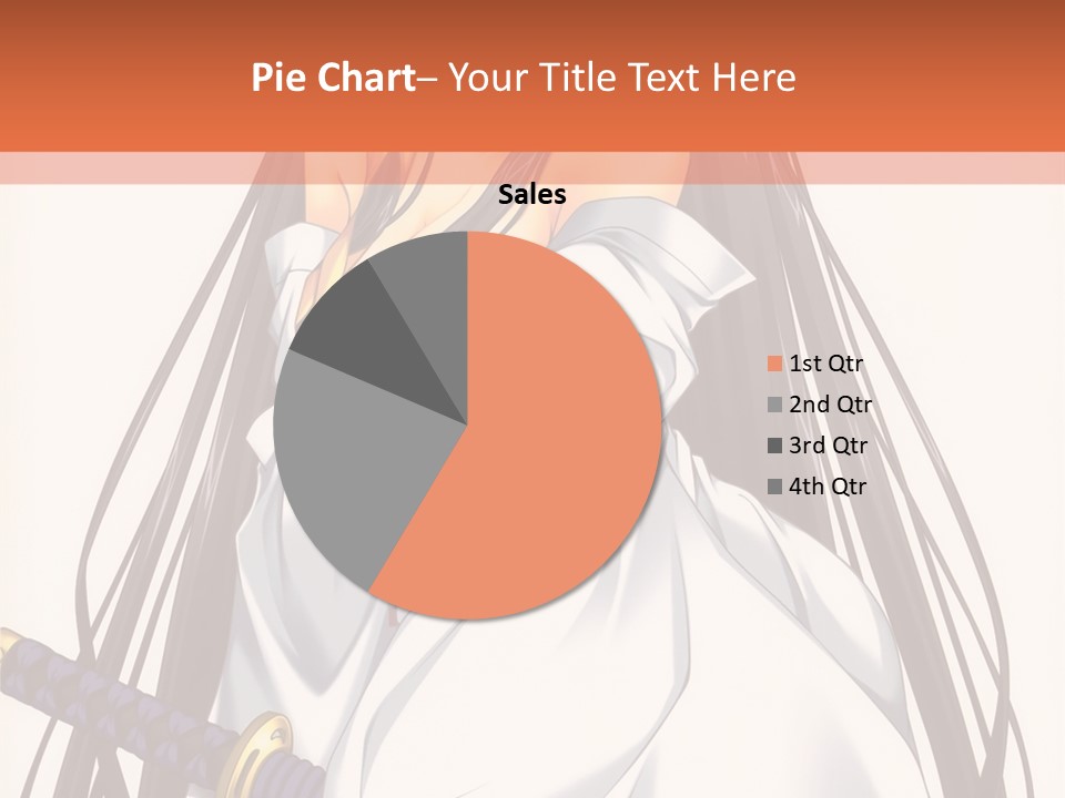 A Woman In A White Dress Holding A Sword PowerPoint Template