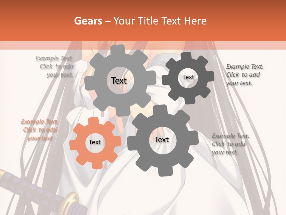 A Woman In A White Dress Holding A Sword PowerPoint Template