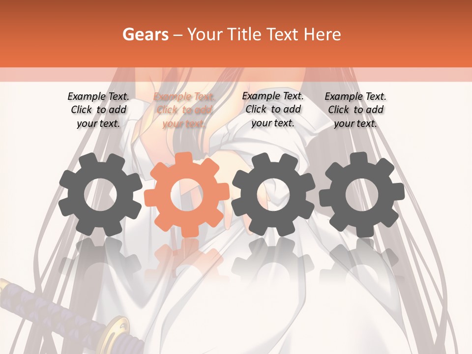 A Woman In A White Dress Holding A Sword PowerPoint Template