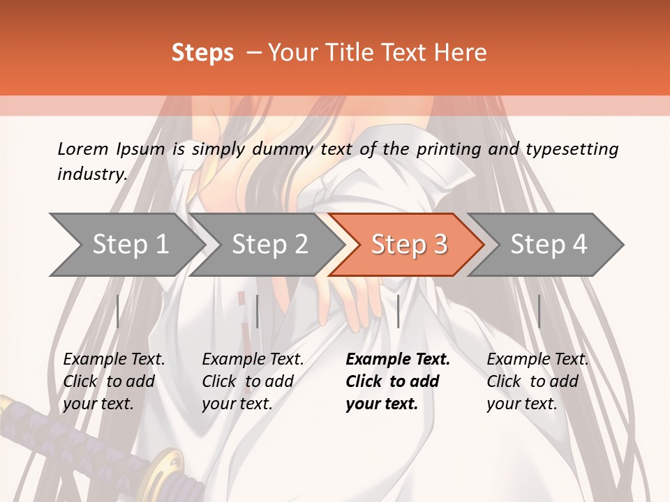 A Woman In A White Dress Holding A Sword PowerPoint Template