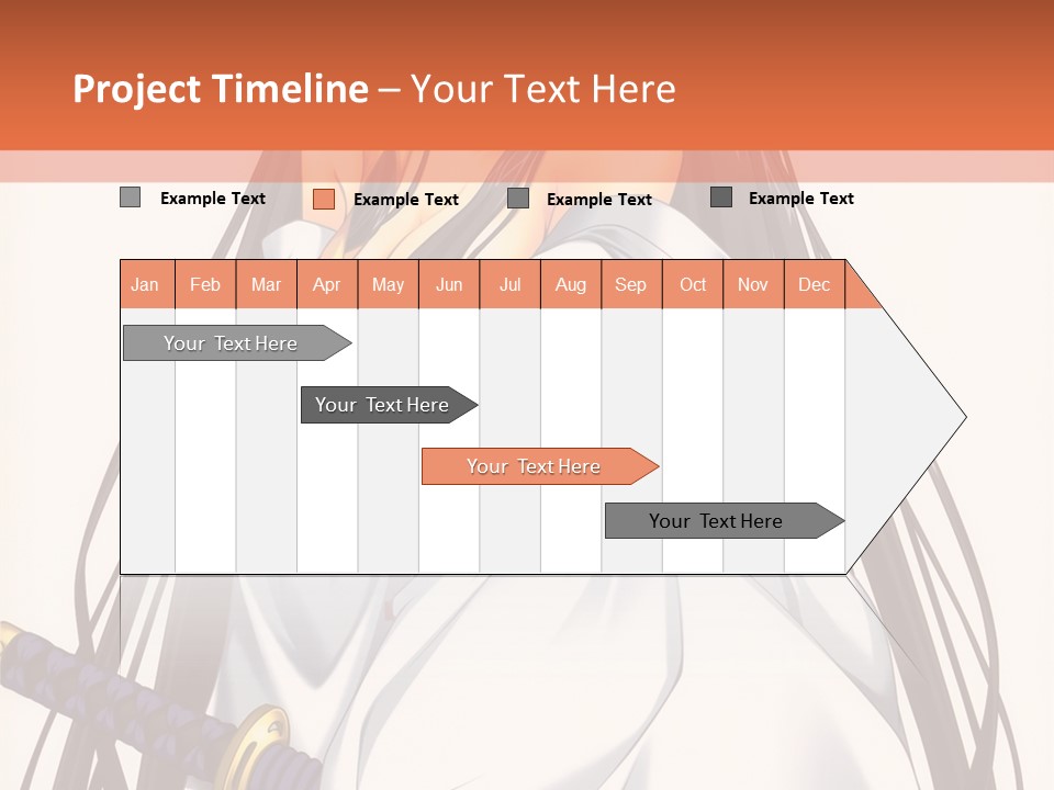 A Woman In A White Dress Holding A Sword PowerPoint Template