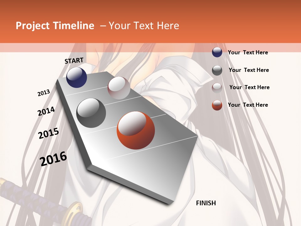 A Woman In A White Dress Holding A Sword PowerPoint Template