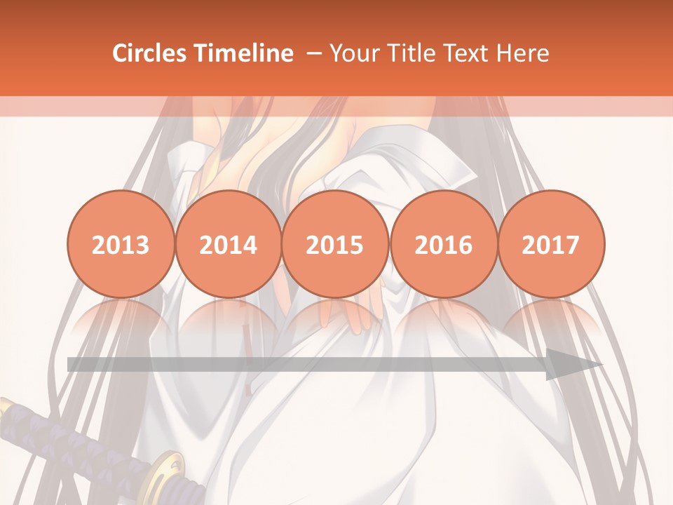 A Woman In A White Dress Holding A Sword PowerPoint Template