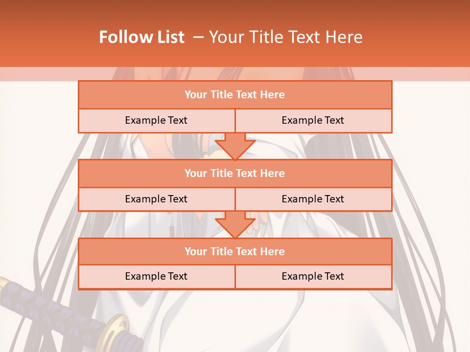 A Woman In A White Dress Holding A Sword PowerPoint Template