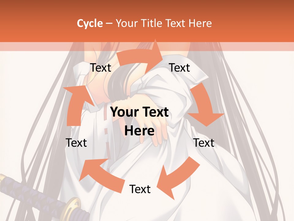 A Woman In A White Dress Holding A Sword PowerPoint Template