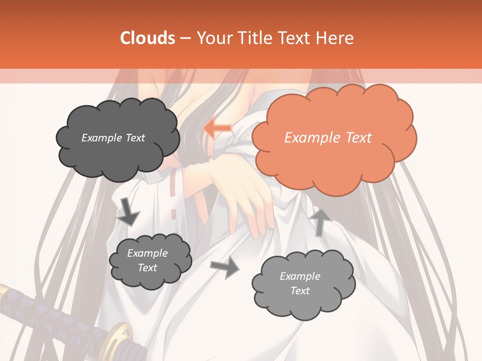 A Woman In A White Dress Holding A Sword PowerPoint Template