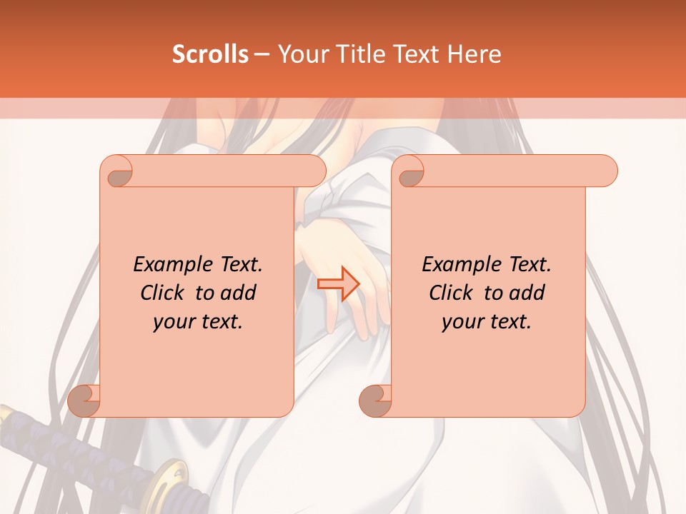A Woman In A White Dress Holding A Sword PowerPoint Template