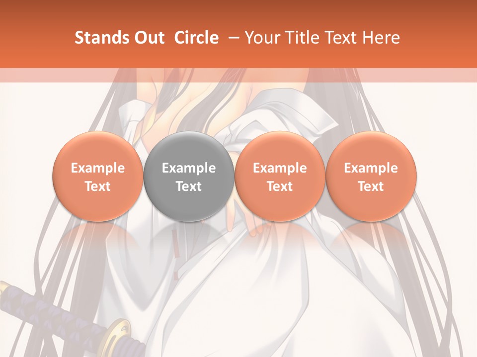 A Woman In A White Dress Holding A Sword PowerPoint Template