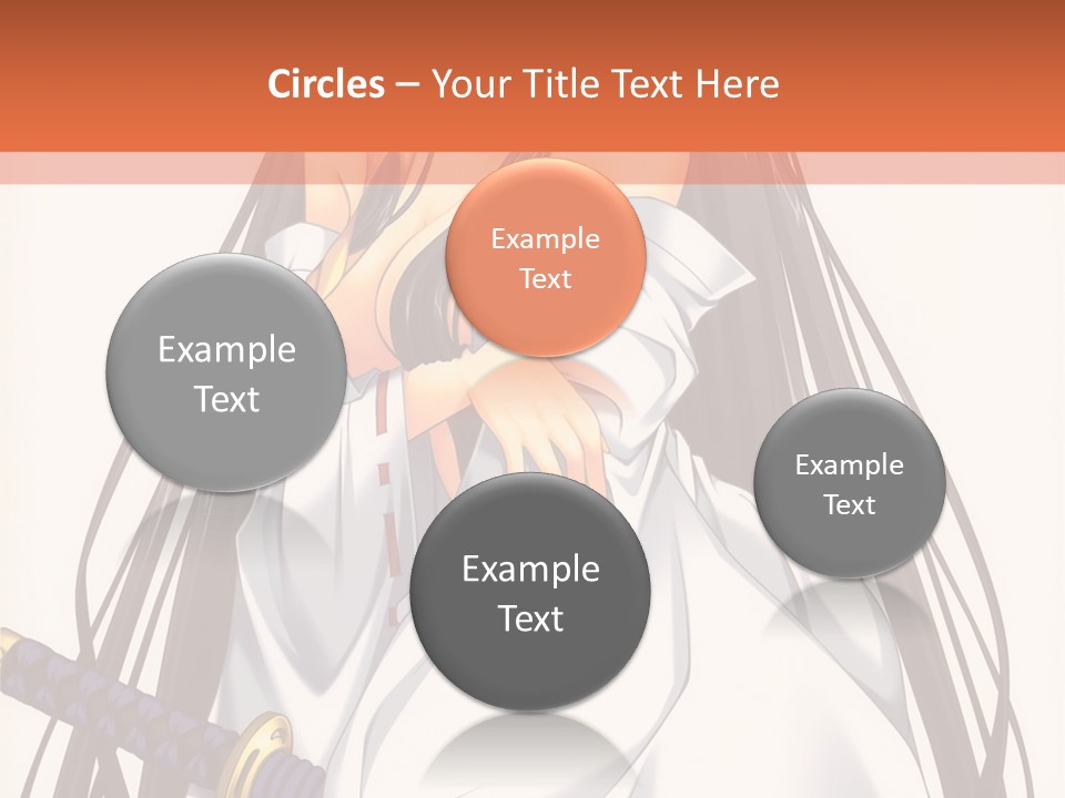 A Woman In A White Dress Holding A Sword PowerPoint Template