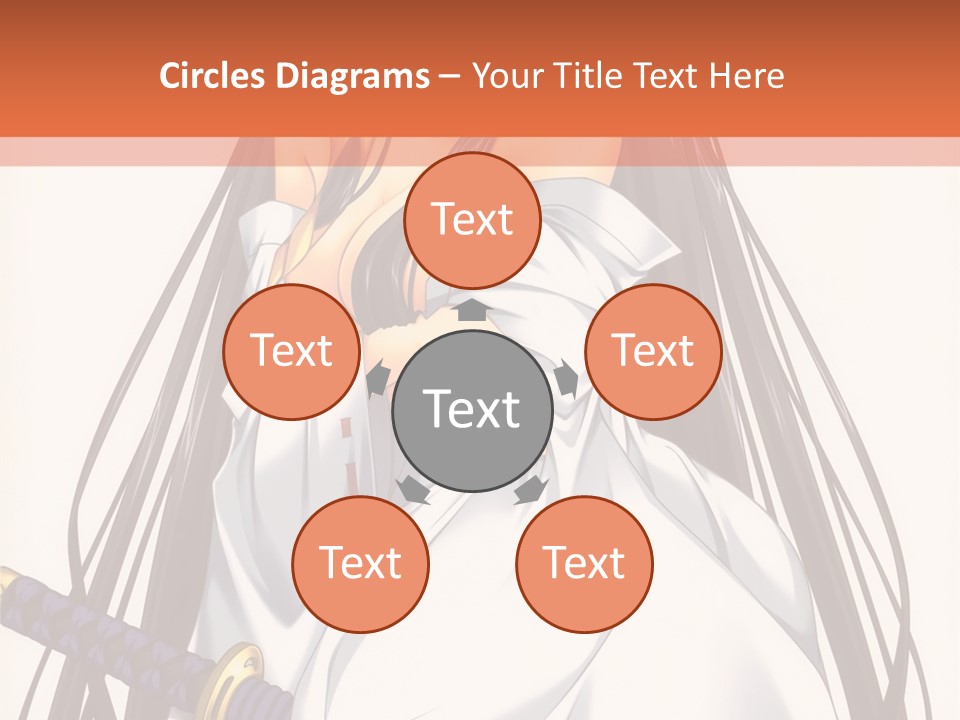 A Woman In A White Dress Holding A Sword PowerPoint Template