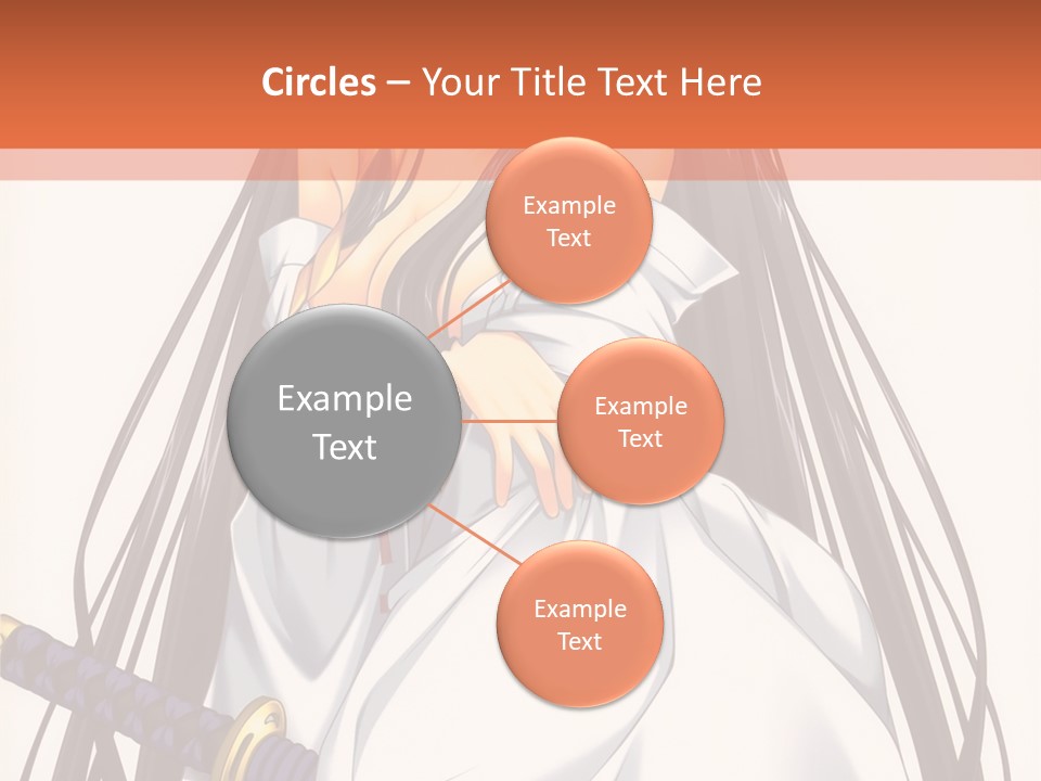 A Woman In A White Dress Holding A Sword PowerPoint Template