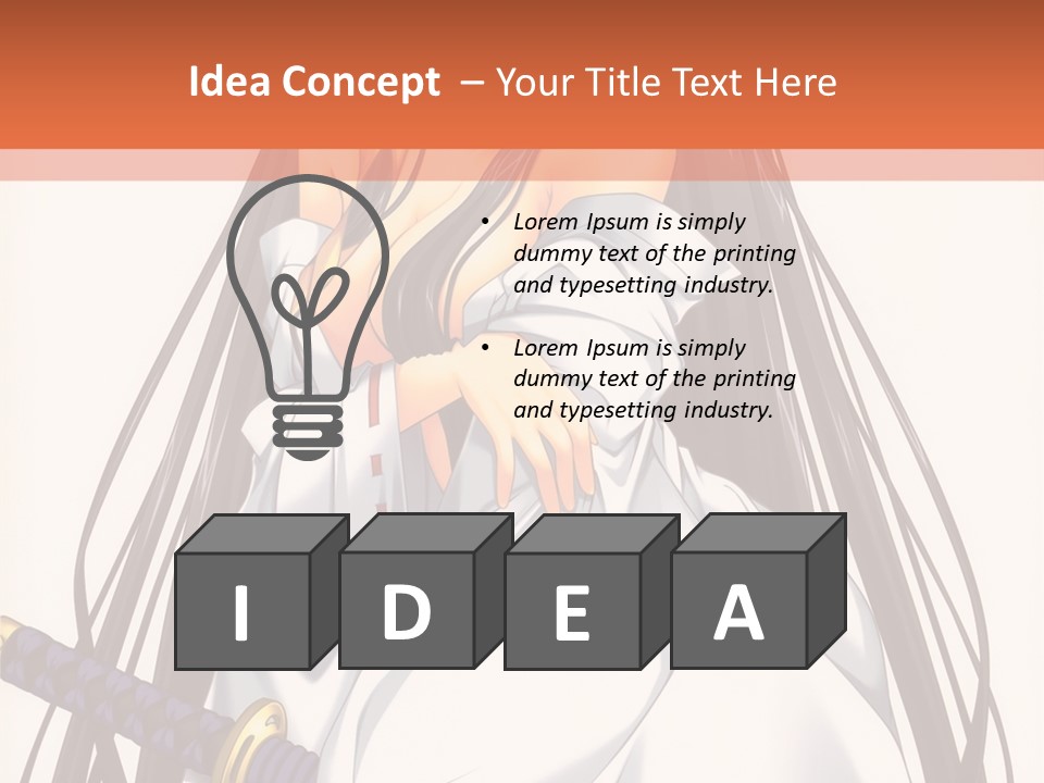 A Woman In A White Dress Holding A Sword PowerPoint Template